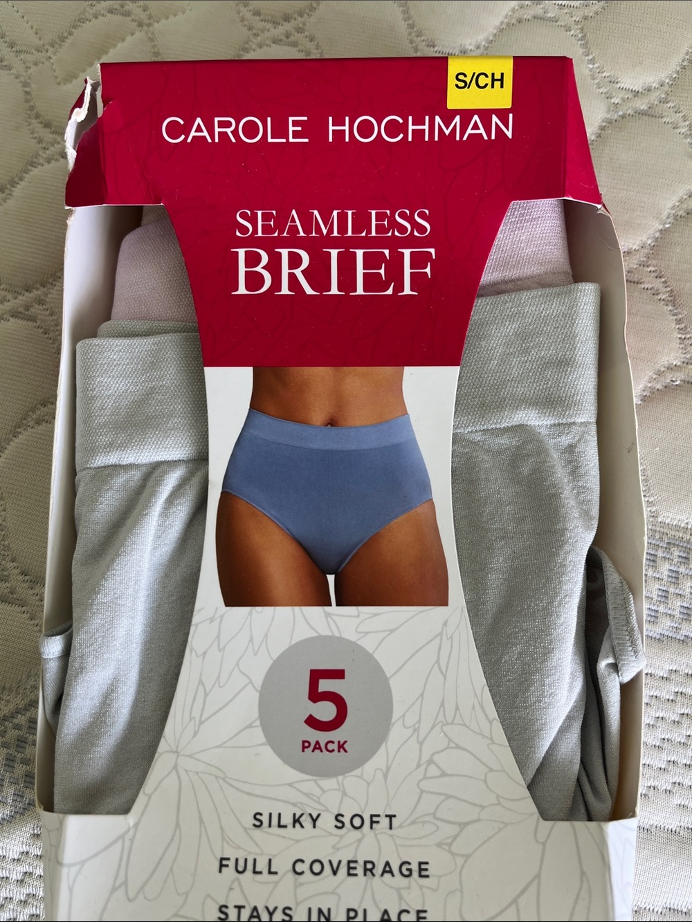 Midnight by Carole Hochman Seamless Briefs - Light Gray (5 Pack)